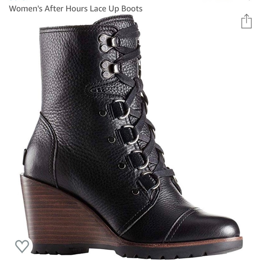Sorel Womens After Hour Lace Up Boots
